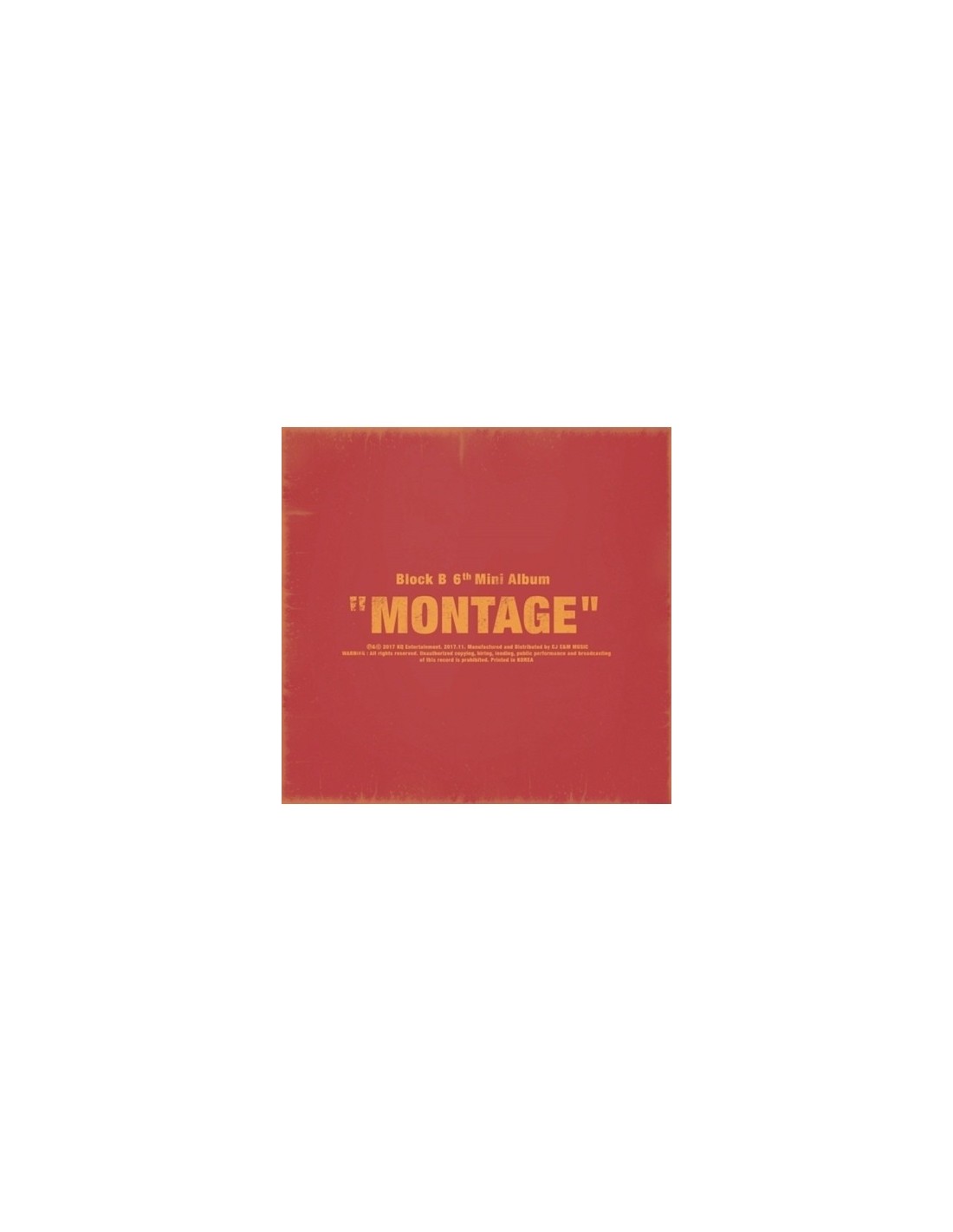 Block B 6th Mini Album MONTAGE CD