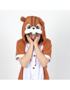 [PJA176] Animal Short Sleeve Pajamas - Squirrel