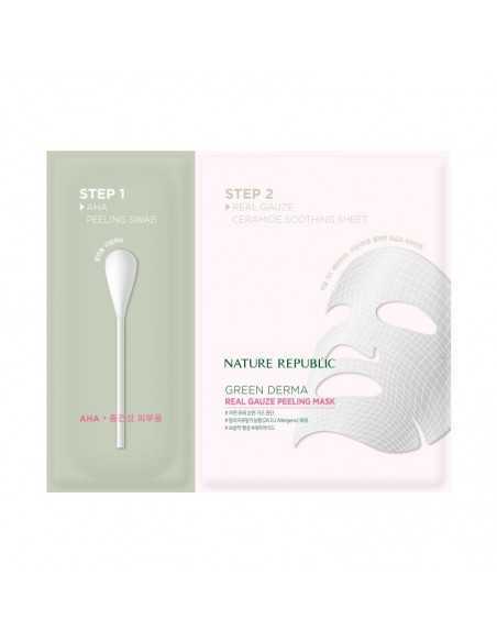 [ Nature Republic ] Green Derma Real Gauze Peeling Mask AHA 28g