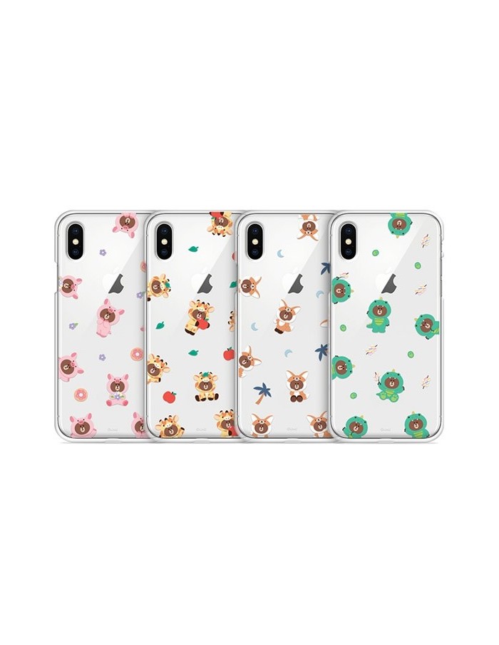 [LINE FRIENDS Goods] Jungle Brown Clear Jelly Phone Case