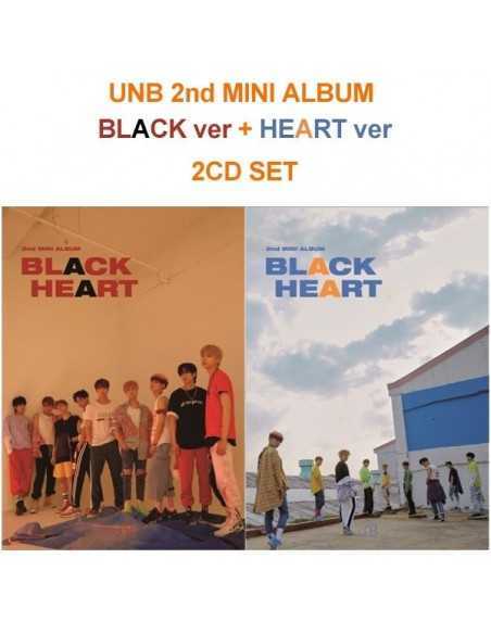 UNB 2nd Mini Album - Black Heart(Heart ver) CD + Poster