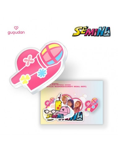 GUGUDAN SEMINA Official Goods - Acrylic Badge & Candy Seal Set