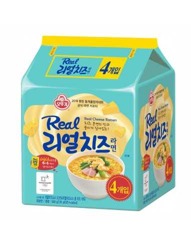 Ottogi Instant Korean Noodle Real Cheese Ramen 135g 4 Pcs