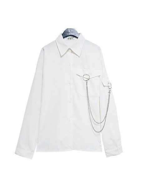 [S483] Hariana Chain Overfit Long Sleeve T-Shirt