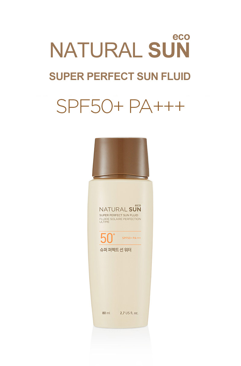 Thefaceshop] Natural Sun Eco Super Perfect Sun Fluid 80ml SPF50+ PA+++
